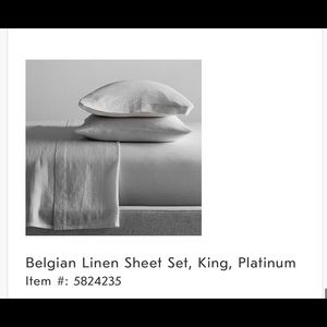West Elm Belgian Linen King sheet set